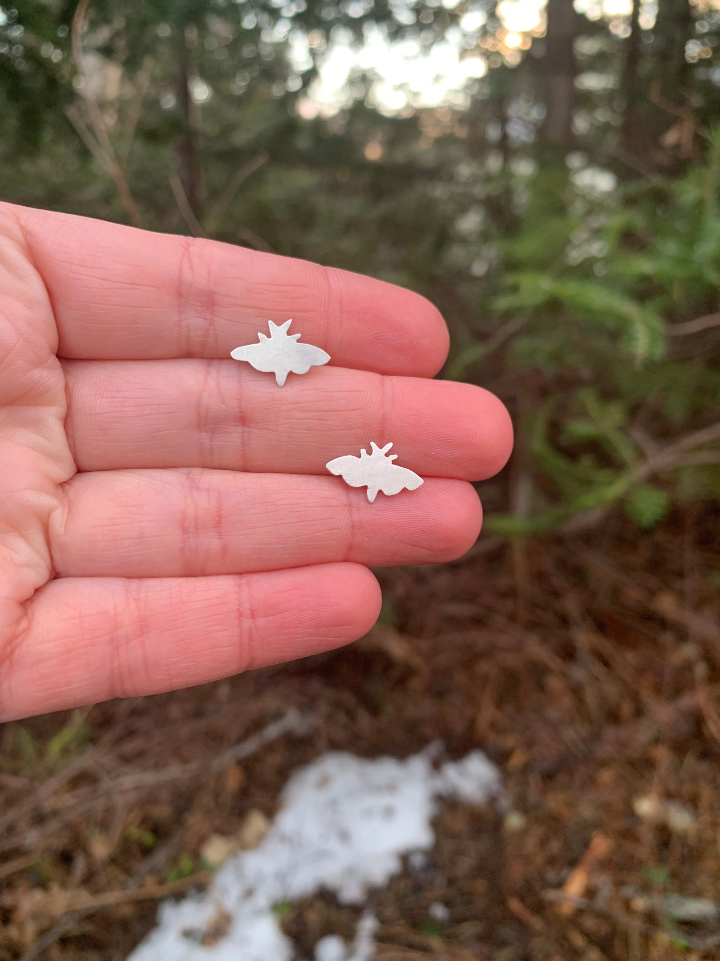 Moth Stud Earrings