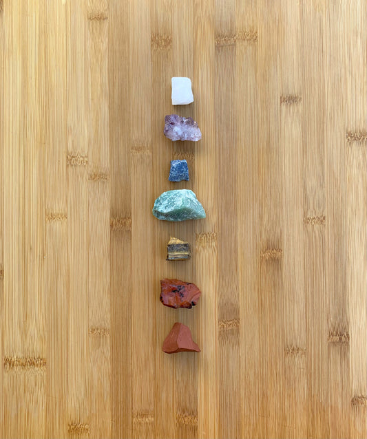 Chakra Raw Crystal Set