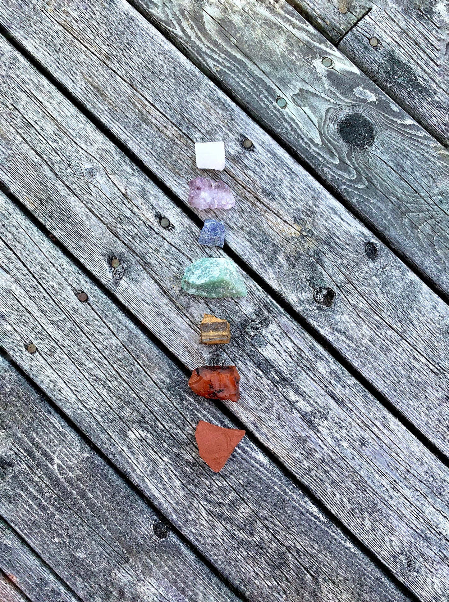 Chakra Raw Crystal Set
