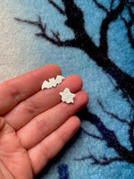 Ghost and Bat Halloween Stud Earrings