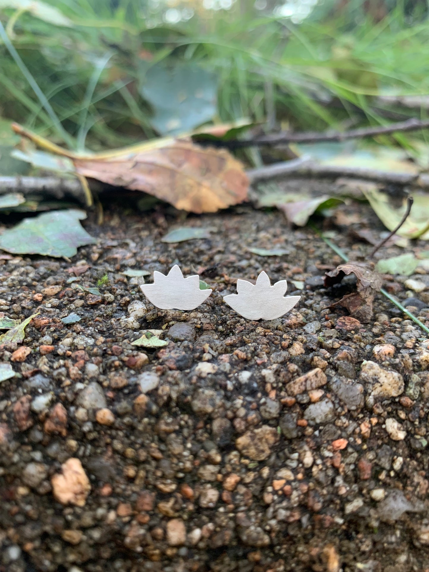 Lotus Flower Stud Earrings