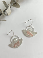 Fox & Moonstone Dangle Earrings