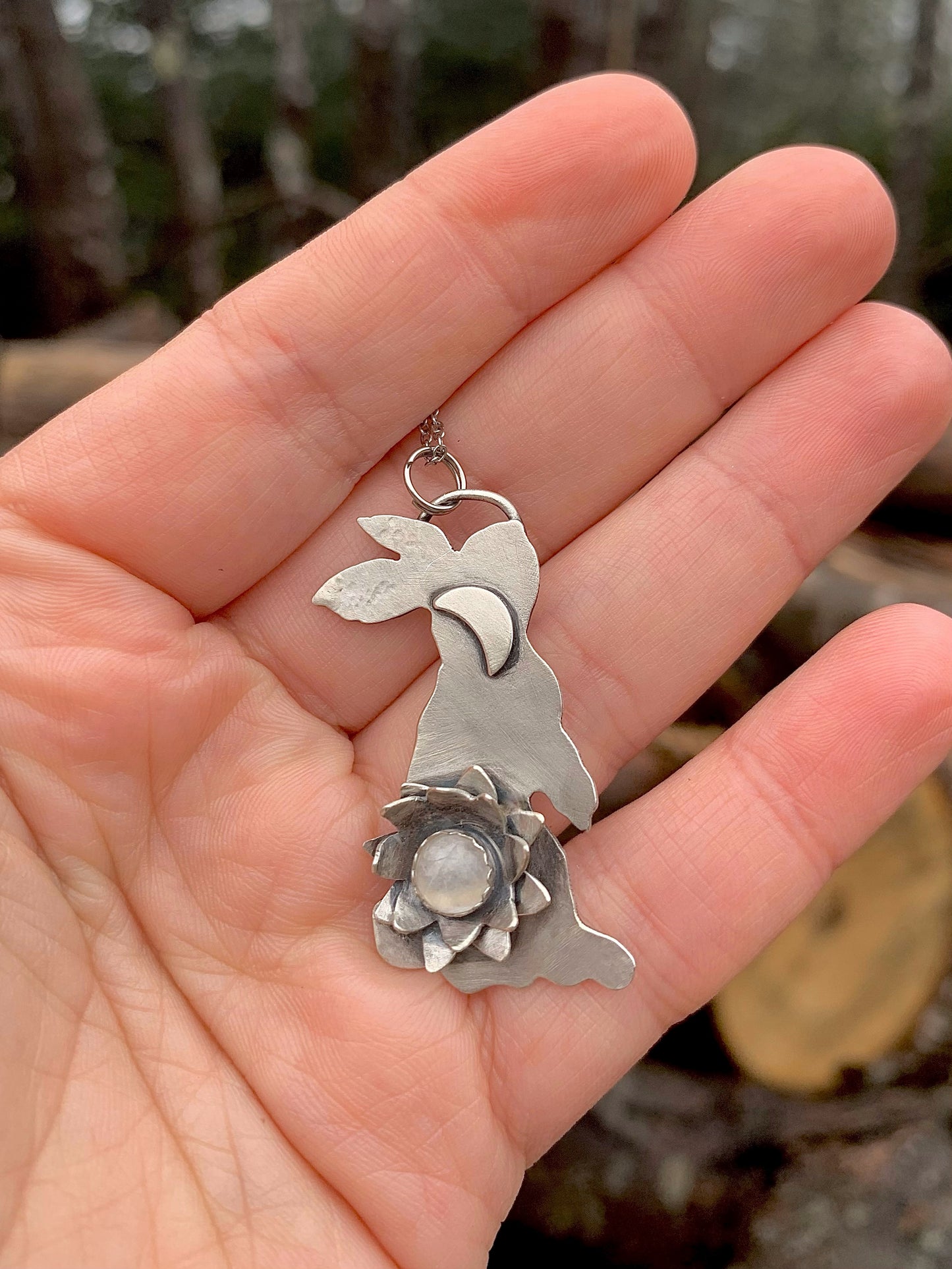 Rabbit & Lotus Pendant