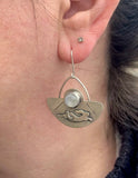 Rabbit & Moonstone Dangle Earrings